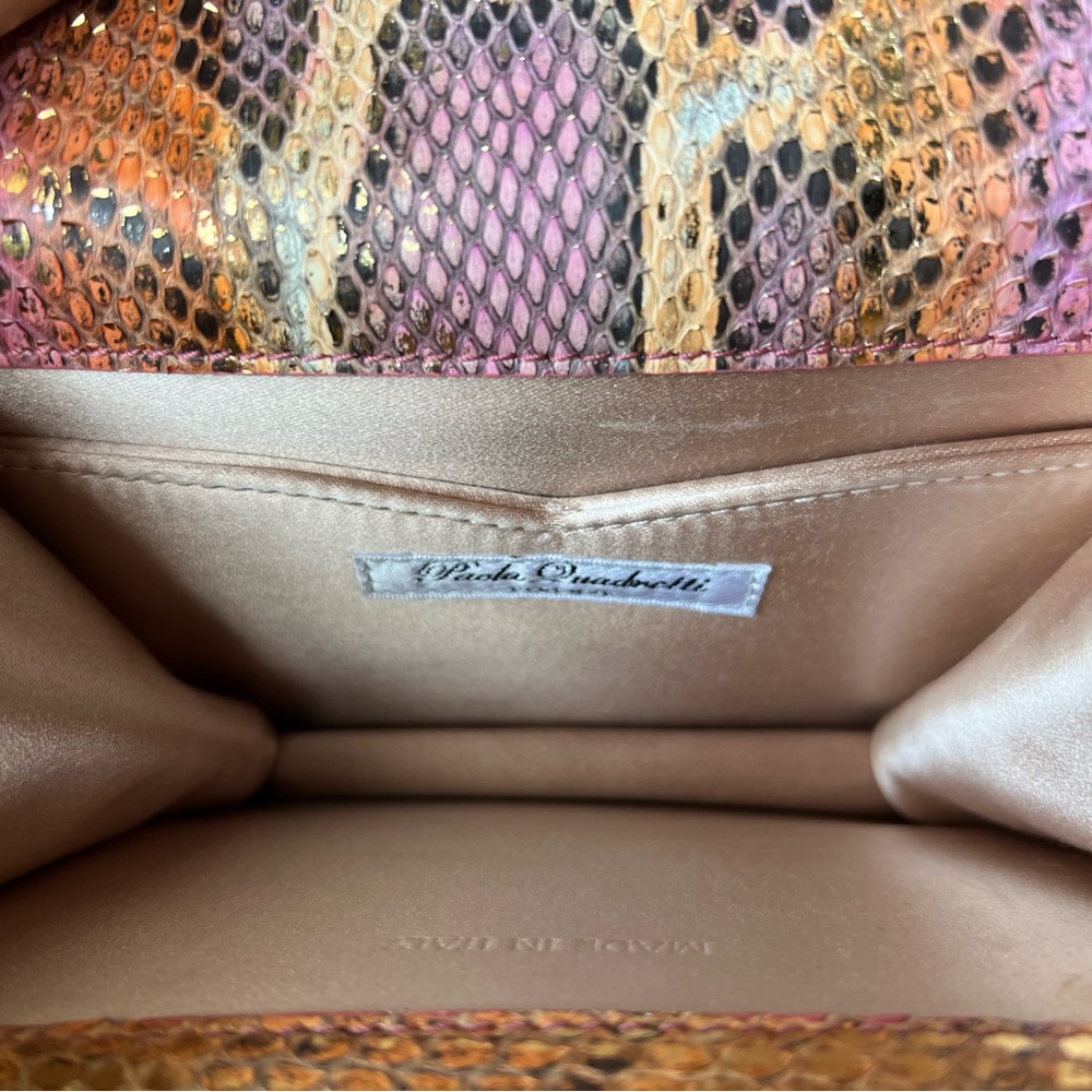 Paola Quadretti Python Pink Purse - Picture 4 of 6